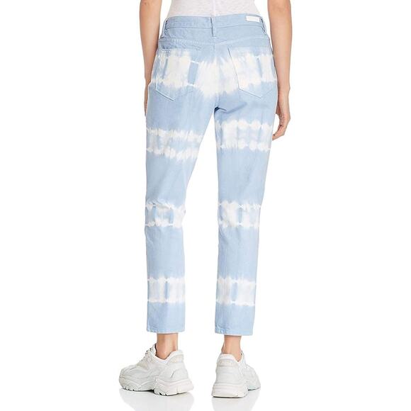 Blank NYC The Rivington High Rise Tapered Blue/White Tie Dye Jeans Women Sz 30 - Picture 2 of 8